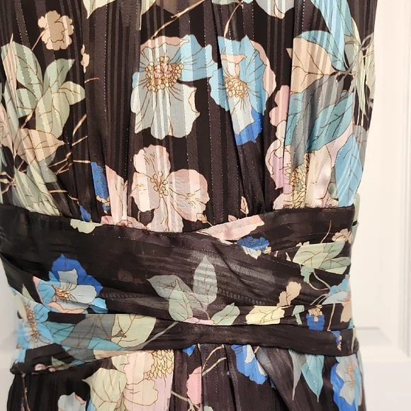 Adrianna Papell Black Floral Maxi Dress - Picture 5 of 12